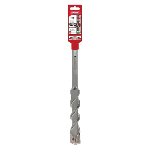 Diablo Rebar Demon SDS-Max 4-Cutter Full Carbide Head Hammer Drill Bit - 1-1/4" Diameter, 13" Length, 8" Working Length - DMAMX1290