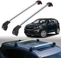 ERKUL Heavy Duty Roof Rack Cross Bars for Kia Sportage 2011-2016 | Upgraded Aero Aluminum Crossbars with Smart Clamp System | Compatible with Flush Rails - Silver