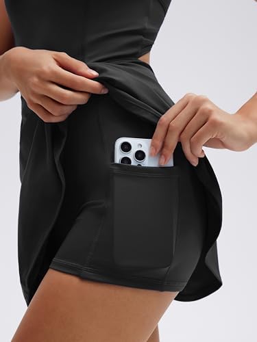 SUUKSESS Tennis Dress with Shorts Underneath Easy Peasy Athletic Dresses