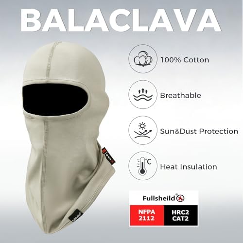 Fullsheild FR Balaclava Face Mask for Men Flame Resistant Hood Welding Cap