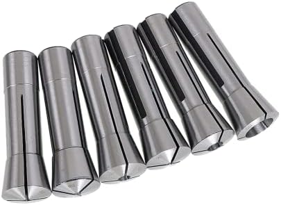 kimllier 29Pcs Mill Collets Set Mill Chuck Holder Kit 1/32-1 R8 Collet Set Threaded Internally 7/16-20 R8 Accuracy Round Spring Collet