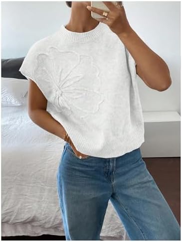 SOLY HUX Women's Short Sleeve Business Casual Sweater