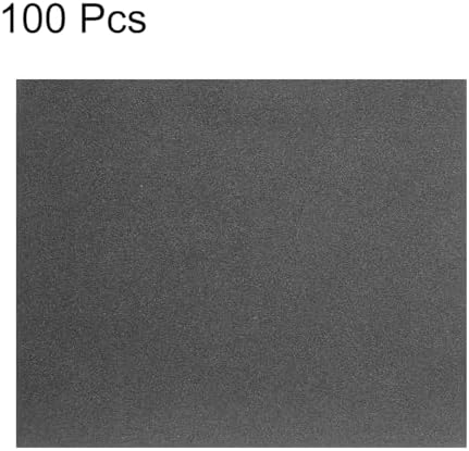 HARFINGTON 100pcs Sandpaper 80 Grit 9 x 11 Inch Waterproof Backing Silicon Carbide Abrasive Wet Dry Sanding Sheets for Wood Finishing, Metal Sanding, Automotive Polishing