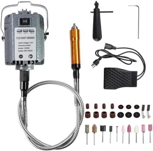1000W 30000RPM Flex Shaft Rotary Tool Foot Pedal Hanging Grinder