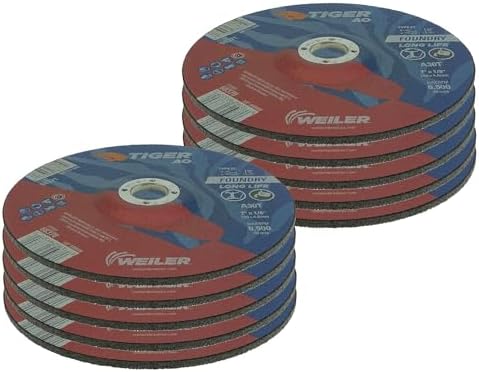 Weiler 68370 7" x 1/8" Tiger AO Type 27 Cut and Grind Combo Wheel A30T 7/8 A.H (Pack of 25)