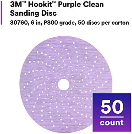 3M Cubitron II Hookit Clean Sanding Abrasive Disc 31487, 6 in, 800+ Grade