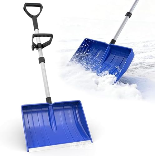Anti Slip Grip Snow Shovel with Secure Handle for Safe Operate in Cold Winter Conditions Prevents Rust and Erosion Heavy Shovel