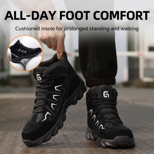 Steel Toe Boots for Men Work Indestructible Safety Boots