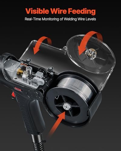 VEVOR 200Amp Spool Gun with 20FT Cable, Compatible with Hobart lronMan 240 Mig Welders, Suitable for 0.030" and 0.035" Flux Core/Solid/Aluminum Welding Wires