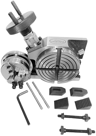 HV Rotary Table, 65mm Self-Centering Chuck & M6 Clamp Kit, 4"/100mm