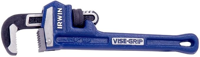 IRWIN Tools VISE-GRIP Pipe Wrench, Cast Iron, 1-Inch Jaw, 8-Inch Length (274105), Blue
