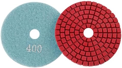 Diamond Polishing Pad, 3 inch 80 mm 400 Grit Sanding Discs for Grinder & Polisher, Hook and Loop Backing Pad for Grinding Buffing Granite Marble Concrete Stone (1 Piece)