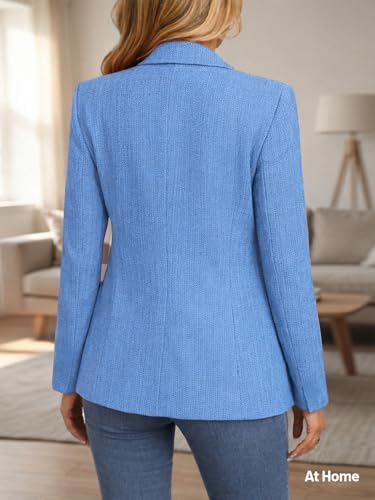 Mina Self 2026 Women's Fall Tweed Blazer Plaid Jacket Business Casual Coat