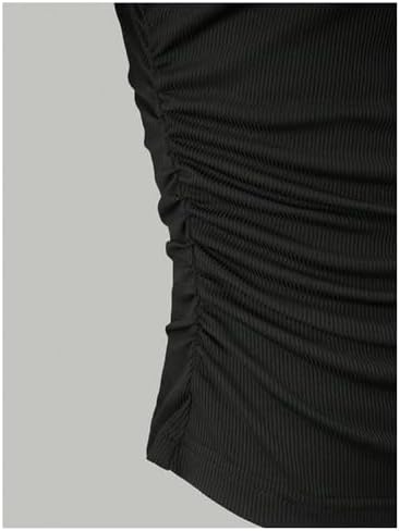 OYOANGLE Women's 3 Pack Business Casual Outfits Mock Neck Ribbed Tank Tops