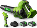 Leaf Blower Cordless, Brushless Blower 850 CFM 250 MPH with 2 Batteries