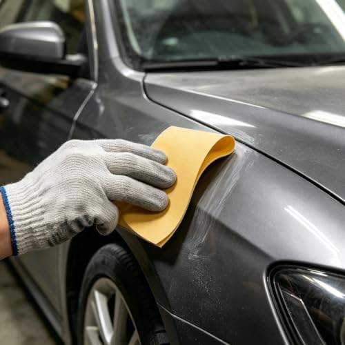 Premium Soft Hand Sanding Sheets Roll,Flexible Abrasive Sandpaper for Auto Body Repair, Paint Prep & Fine Woodworking,Ideal for Professional Mechanics and DIY,150Pcs/Roll,Grit 800