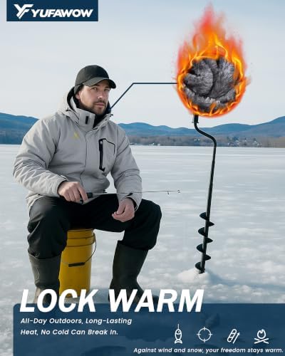 Yufawow Men Winter Jacket Skiing Jacket Insulated Fleece Lined Waterproof Windbreaker for Snowboard Hiking Camping ATV Outdoor Work