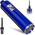 4" Concrete Core Drill Bit with SDS Max Adapter (1-1/4"-7 Thread) - 14" Cutting Depth & Upgraded Welded Teeth Core Bits for Concrete with Rebar, Brick, Masonry,Stucco,Mortar,Wet Coring