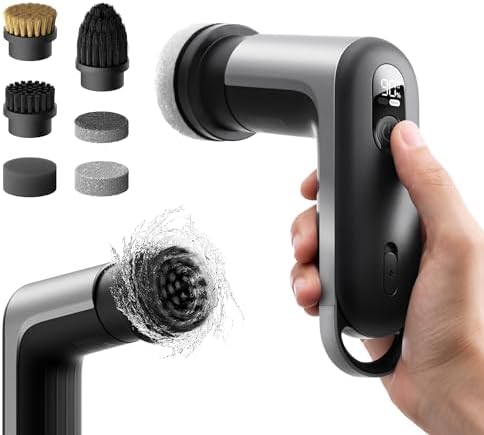 HOTO Cordless Electric Spin Scrubber, IPX7 Waterproof, Powerful Cleaning Scrubber, for Bathroom, Kithchen, Tile, Shower