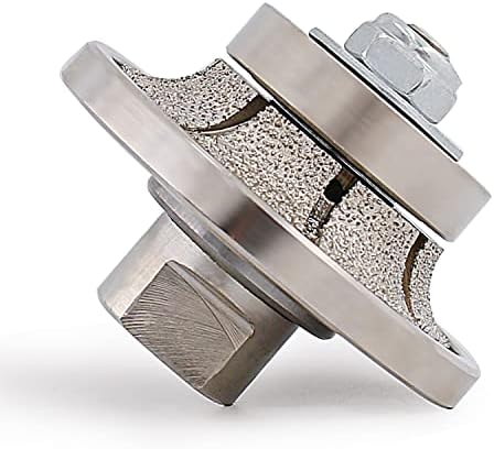 Z-LION B10 3/8" Diamond Hand Profile Wheel Router Bit Half Profiler Wheel for Granite Concrete Marble Edge with 5/8"-11 Thread