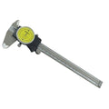 Mitutoyo 505-730 D15TX Dial Caliper, 0-150 mm Range, 0.02 mm Graduation, ±0.02 mm Accuracy, 2 mm/Rev Dial, Stainless Steel Construction with Smooth Dial Movement and Shock-Resistant Design | 2 mm/Rev, 0.02 mm Resolution