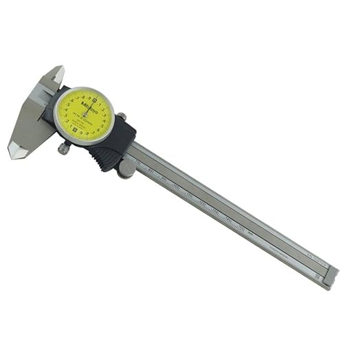Mitutoyo 505-730 D15TX Dial Caliper, 0-150 mm Range, 0.02 mm Graduation, ±0.02 mm Accuracy, 2 mm/Rev Dial, Stainless Steel Construction with Smooth Dial Movement and Shock-Resistant Design | 2 mm/Rev, 0.02 mm Resolution