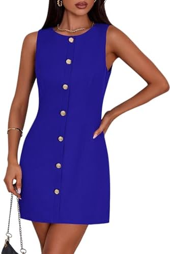 PRETTYGARDEN Women Business Casual Cocktail Work Short Dress