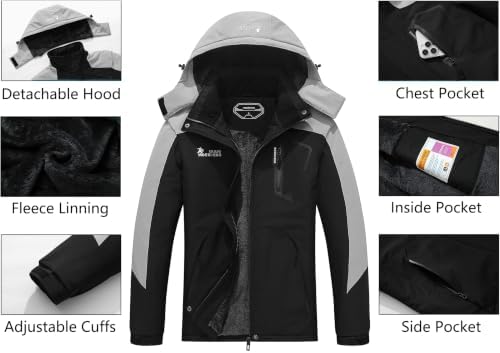 MOERDENG Women's Ski Jacket Warm Winter Coat Snowboarding Jacket