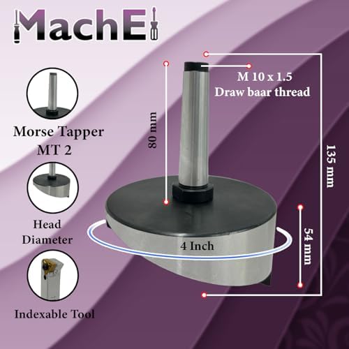 4" Fly Cutter with Indexable Tool (Morse Taper 2MT Shank)