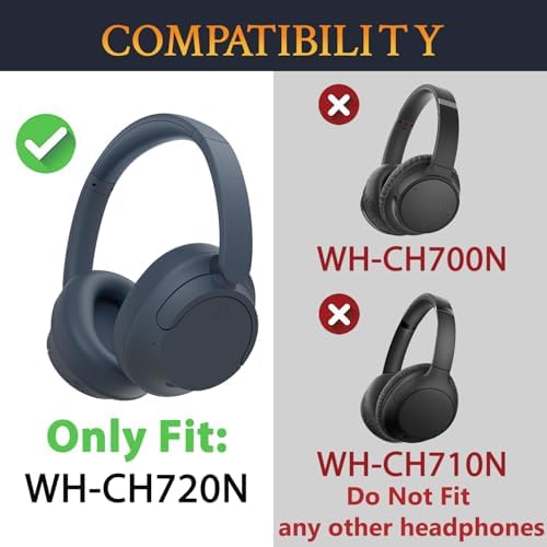 SOULWIT Headband Hinge Swivel Rotation Joint Pivot Replacement Parts for Sony WH-CH720N(WHCH720N) Noise Canceling Wireless Headphone, Plastic Hanger Bracket Attachment Accessories - Blue