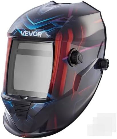 VEVOR Welding Helmet Auto Darkening True Color, 3.94" x 3.15" Welding Hood Solar-Powered, Welder Mask with 4 Arc Sensors, Wide Shade 4/5-9/9-13 for TIG MIG ARC Weld Cut Grinding - METIS Series
