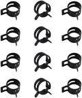 30pcs 0.91" ID Constant Tension Band Hose Clamps, 23mm Spring Band Type Action Hose Clamp Manganese Steel Fuel Line Clamp Low Pressure Air Clip Clamp for Fuel Hose Line Water Pipe Air Tube black