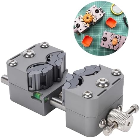 Hilitand Fractal Vise 304 Stainless Steel Mini Bench Vise with Multi Jaw Design 0.1mm Micro Adjustment and Non Slip Silicone Base for Electronics Repair Crafts Metalworking (Stainless Steel Chuck)
