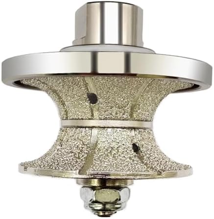 V30 Diamond Full Bullnose Profile Wheel Diamond Hand Profiler Router Bit Wheel Vacuum Brazed with 5/8-11 Thread for Grinder Polisher Granite Marble Concrete and Countertop Edge Shaping