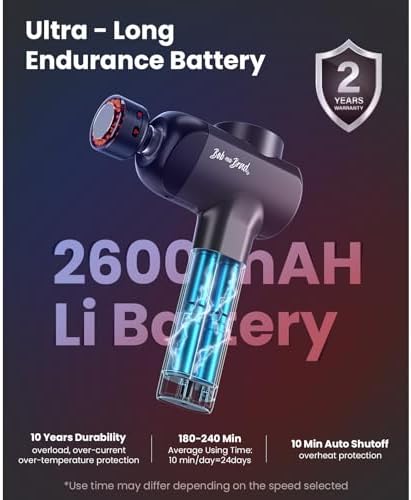 BOB AND BRAD X6 Ultra Massage Gun with Heat & Infrared Light, FSA Eligible