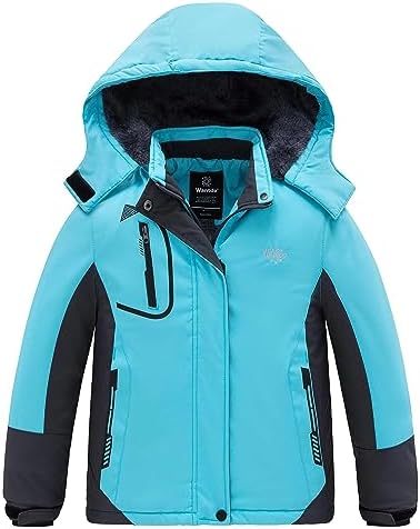 wantdo Girls Winter Ski Coat Fleece Snowboarding Jacket Waterproof 10000mm
