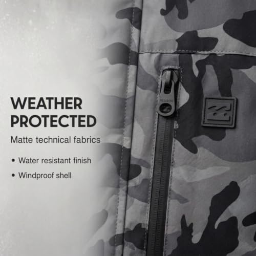 Billabong Ski Jacket Men - Waterproof Shell, Hooded Warm Winter Snow Coat