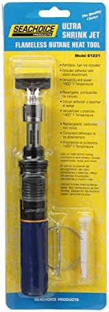Seachoice Ultra Shrink Jet Flameless Butane High Output Heat Gun, Includes Stand, 1,400°F Output, 7-1/2 in. Long