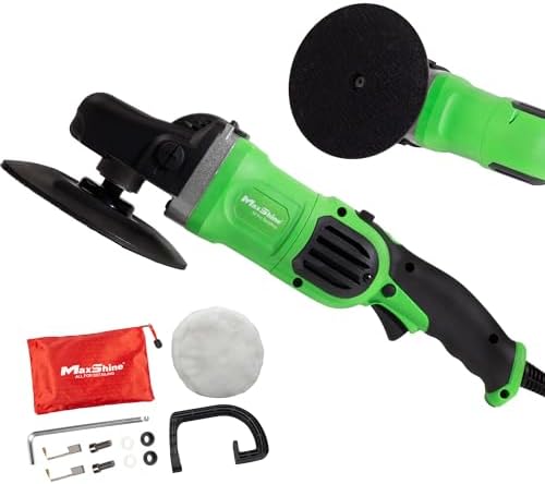 Maxshine M1300 Pro Rotary Polisher – 7” 1300W Car Buffer with 6-Speed Control, 5/8” Thread – Auto Detailing Tool for Cars, Trucks & SUVs, Paint Correction, Swirl & Scratch Removal, Glossy Shine