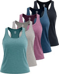 5 Pack Women's Dry Fit Tank Tops Sleeveless Athletic Workout Gym Yoga