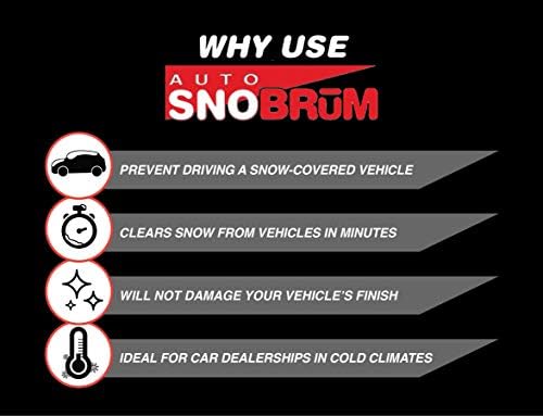 SNOBRUM SNO Pro, 48 Inch Handle - Professional Grade Vehicle Snow Broom and Snow Remover for Cars and Trucks - Made in The USA, Push-Broom Design - Non-Scratch Automotive Snow Removal - 6 Pack
