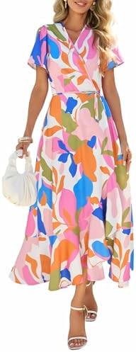 PRETTYGARDEN Women's Boho Floral Summer Maxi Dresses