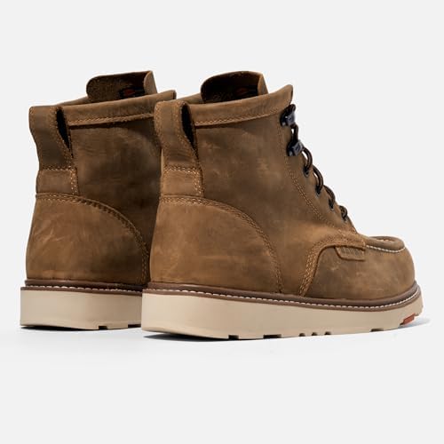 BRUNT Marin Unlined (Comp Toe) - 6" Lightweight Safety Toe Wedge Work Boot - EH Rated - Slip + Oil Resistant - Adjustable Width System