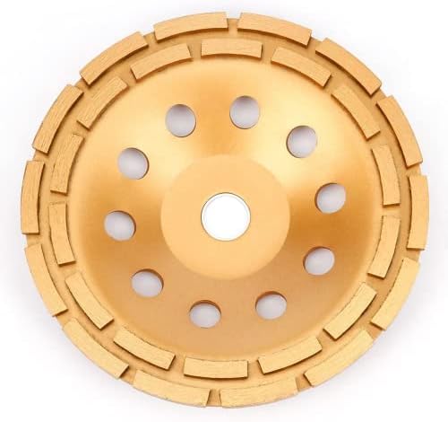 APLUS 9-Inch Diamond Cup Grinding Wheel, Double Row Diamond Grinder Disc for Concrete, Granite, Stone, Marble etc