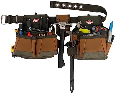 Bucket Boss 50200 Two Bag Tool Belt in Brown
