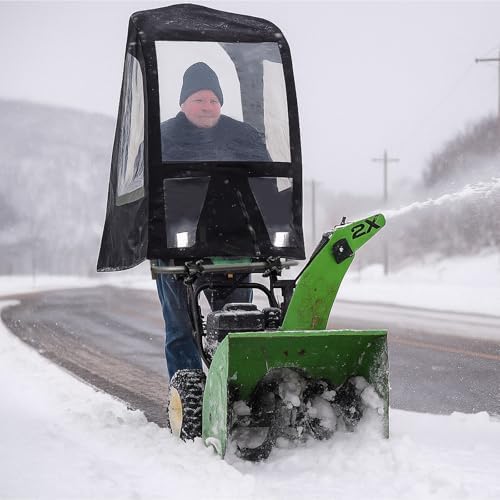 490-241-0032 SaintTejia Universal Snow Thrower Blower Cab Cover Compatible with Cub Cadet,Troy-Bilt,Craftsman,Ariens,Toro,Husqvarna,John Deere,EGO and Most Two-Stage & Three Stage Snow blowers
