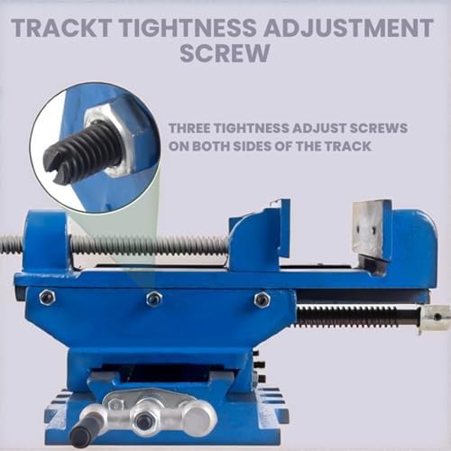 Heavy Duty Compound Cross Slide Drill Press Vise 6" Jaw 2-Way X-Y Axis Metal Milling Vise with Precision Dial Anti-Rust Coating Secure Clamp Device for Lathe Operations Bench Drill Press