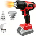 Cordless Heat Gun for Milwaukee 18V Battery, 350W Fast Heating Hot Air Gun, LCD Display 2 Temp 120℉-1110℉, 3 Nozzles Portable Gun for Shrink Tubing, Paint Removal, Soldering DIY, Tool Only