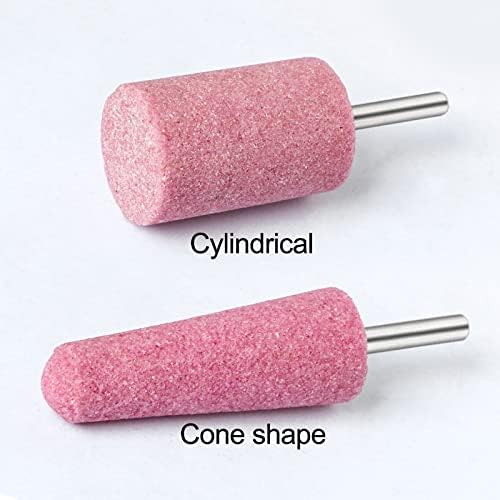 4pcs Longer Round Awl Shape Ceramic Grinding Stone Head Mounted Point Abrasive Tools Grinding Wheel 6mm Shank