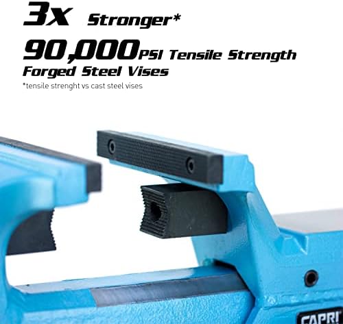Capri Tools 10515 Ultimate Grip Forged Steel Bench Vise, 4"